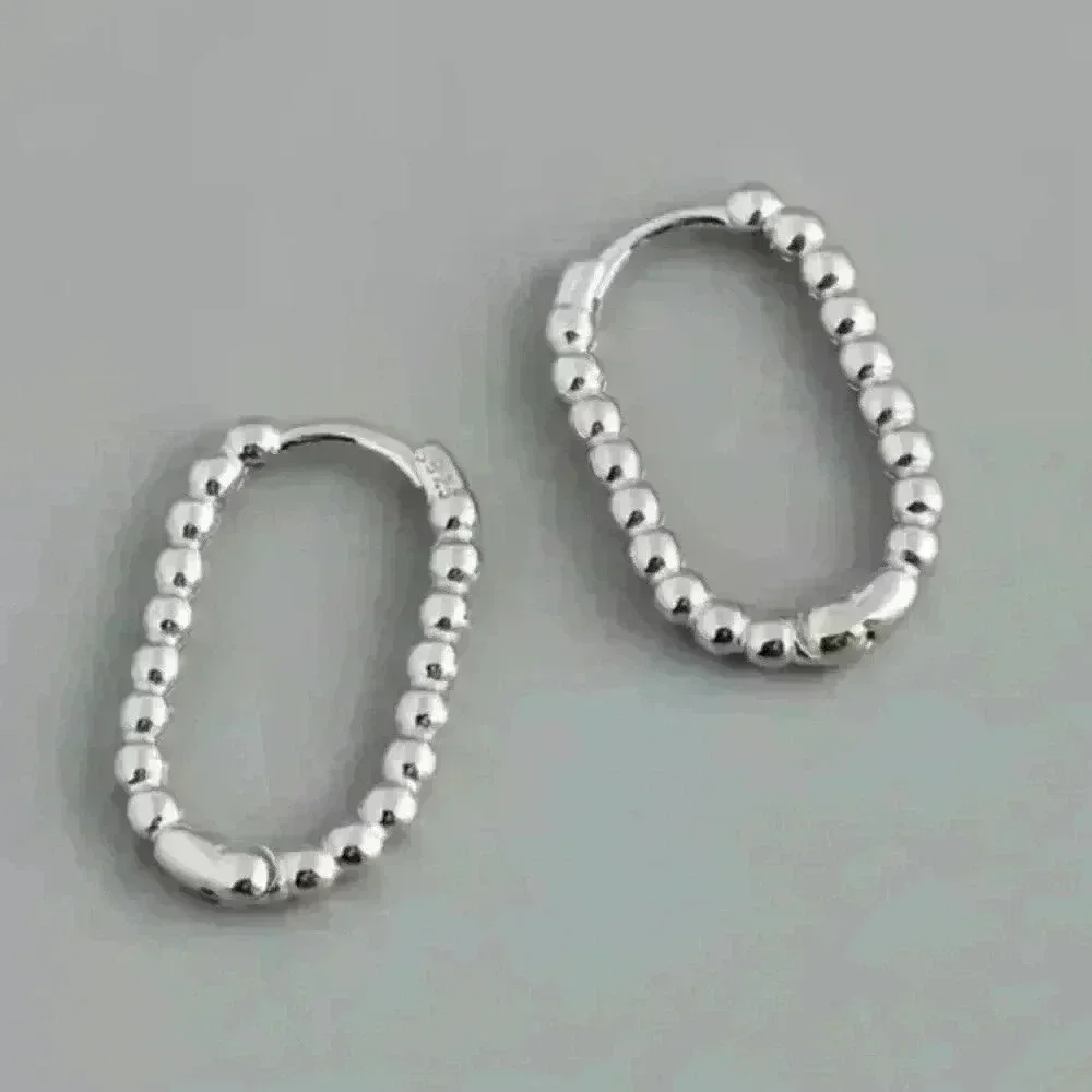 COPY - Beaded silver earrings - Picture 4 of 4